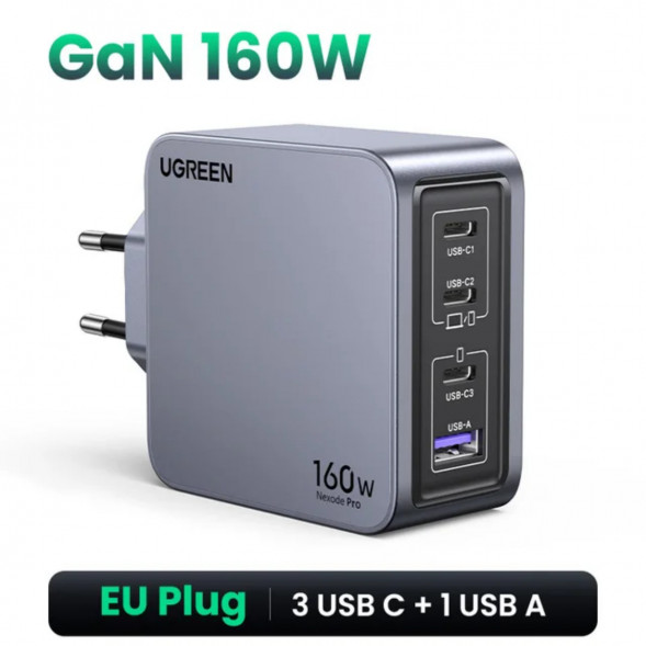 Сетевое зарядное устройство Ugreen 160W GaN USB-C в Барнауле