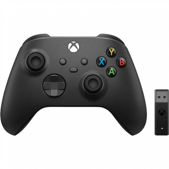 Геймпад Microsoft Xbox One and Series S/X Controller + беспроводной адаптер для PC, черный в Барнауле