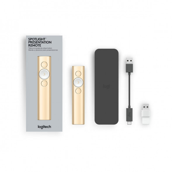 Презентер Logitech Spotlight Presentation Remote золотой в Барнауле