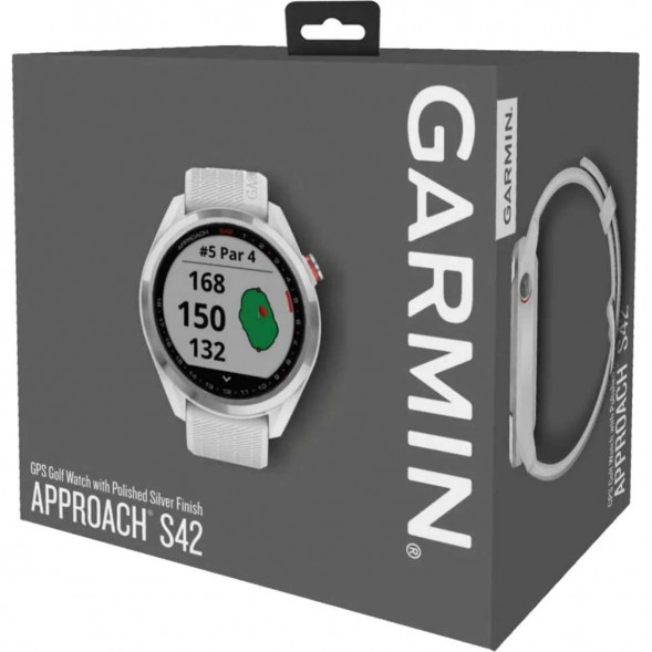 Умные часы для гольфа Garmin Approach S42, белый 010-02572-01 в Барнауле