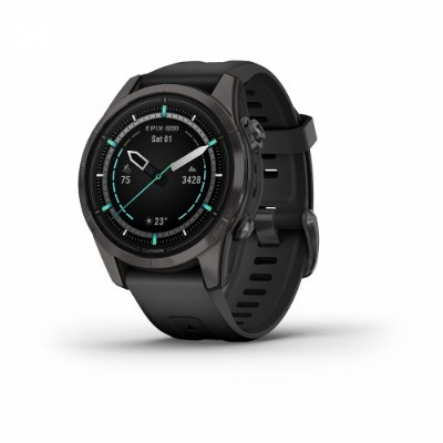 Умные часы Garmin EPIX PRO (Gen 2) Sapphire Edition 42 мм, титановый, угольно-серый, DLC, черный ремешок 010-02802-15 в Барнауле