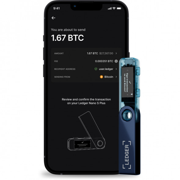 Криптокошелек Ledger Nano S Plus 1 шт., Neptune Blue в Барнауле