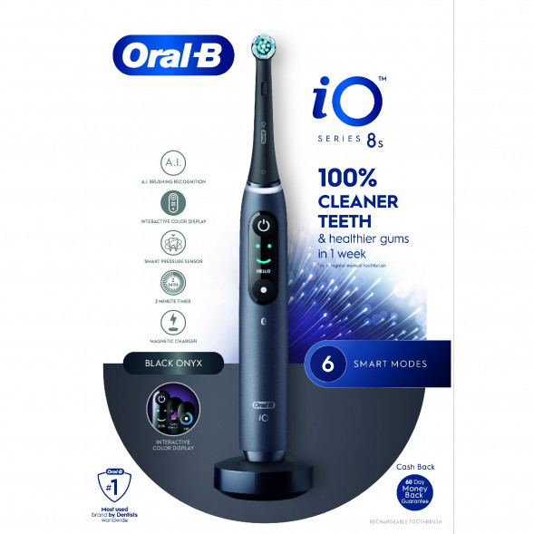 Электрическая зубная щетка Oral-B iO Series 8s, Black Onyx в Барнауле