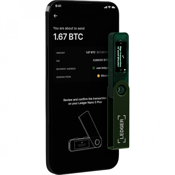 Криптокошелек Ledger Nano S Plus 1 шт., Emerald Green в Барнауле