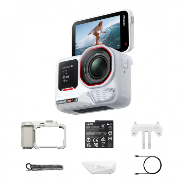 Экшн-камера Insta360 Ace Pro 2 Single Battery Xplorer Bundle, Arctic White в Барнауле