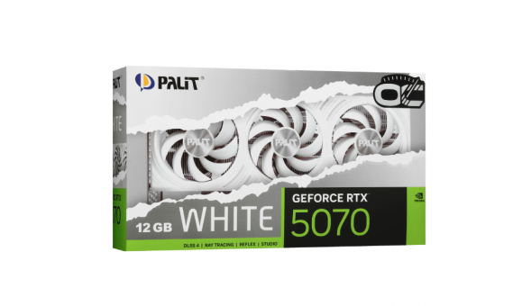 Видеокарта Palit NVIDIA GeForce RTX5070 WHITE OC 12ГБ GDDR7, OC в Барнауле