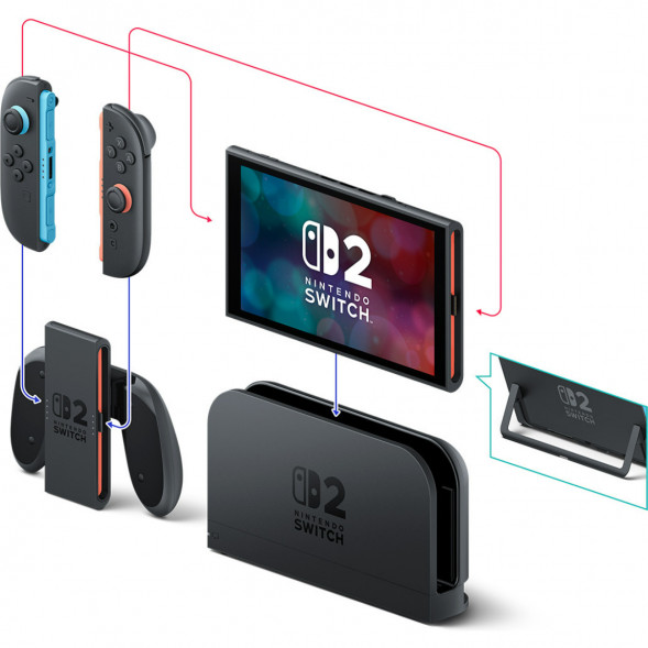 Игровая приставка Nintendo Switch 2, черный + Mario Kart World в Барнауле