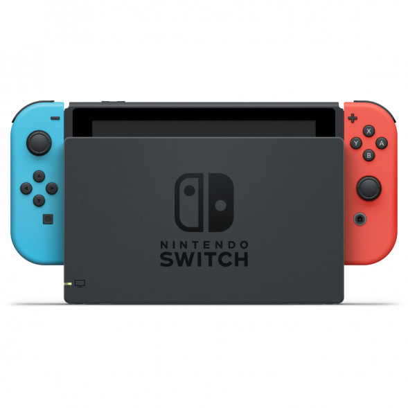 Игровая приставка Nintendo Switch OLED 64 ГБ, неоновый синий/неоновый красный в Барнауле