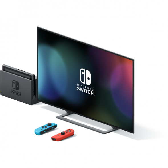 Игровая приставка Nintendo Switch OLED 64 ГБ, неоновый синий/неоновый красный в Барнауле