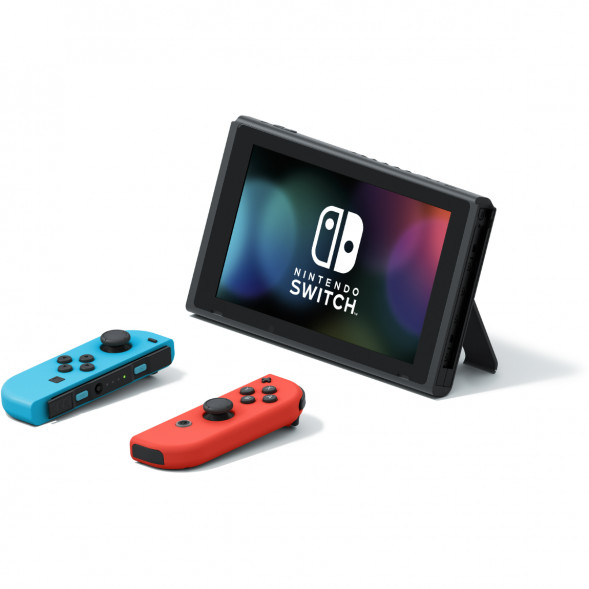Игровая приставка Nintendo Switch OLED 64 ГБ, неоновый синий/неоновый красный в Барнауле
