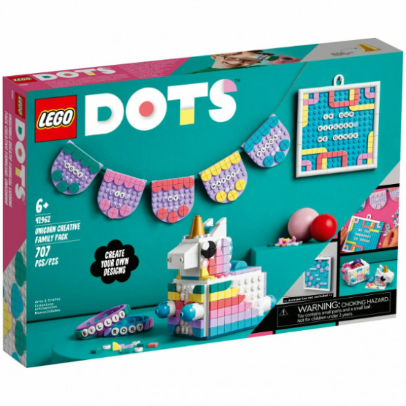 Конструктор LEGO DOTS 41962 Творческий семейный набор «Единорог» в Барнауле