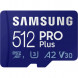 Карта памяти micro SDXC 512Gb Samsung PRO Plus U3 A2 V30 180/130MB/s в Барнауле