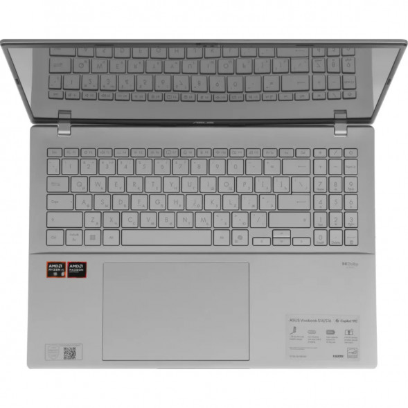 Ноутбук ASUS VivoBook S16 M3607KA-SH131 (16&amp;quot;, OLED, AMD Ryzen AI 5 330 2ГГц, 4 ядра, 16ГБ DDR5, 512ГБ SSD, AMD Radeon 820M, без ОС), серебристый в Барнауле