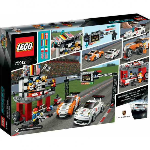 Конструктор LEGO Speed Champions 75912 Финишная линия гонки Porsche 911 GT в Барнауле