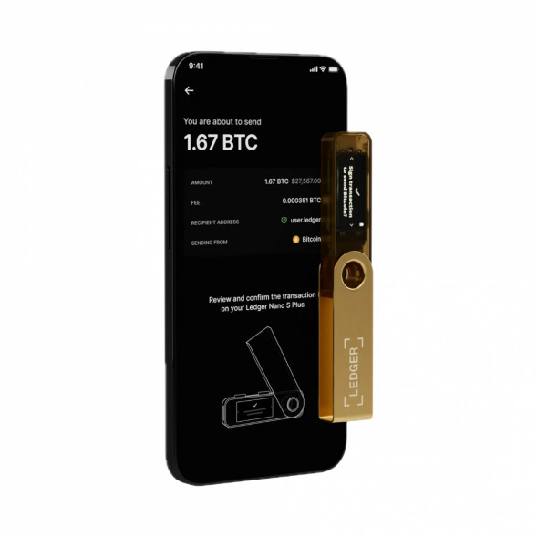 Криптокошелек Ledger Nano S Plus 1 шт., золотой в Барнауле