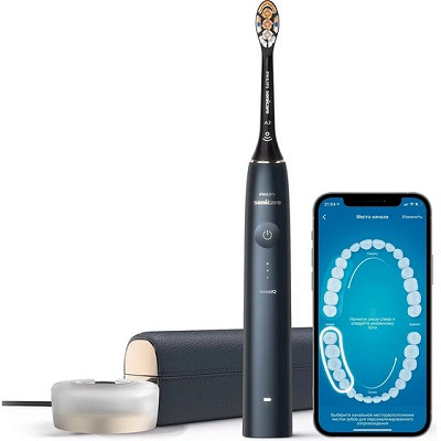 Звуковая зубная щетка Philips Sonicare 9900 Prestige HX9992, темно-синий в Барнауле
