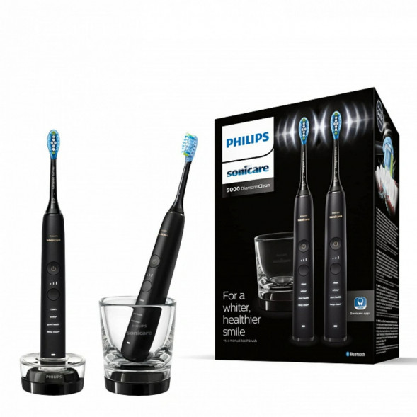Набор из 2 электрических зубных щеток Philips Sonicare DiamondClean 9000 HX9914/54, чёрный в Барнауле
