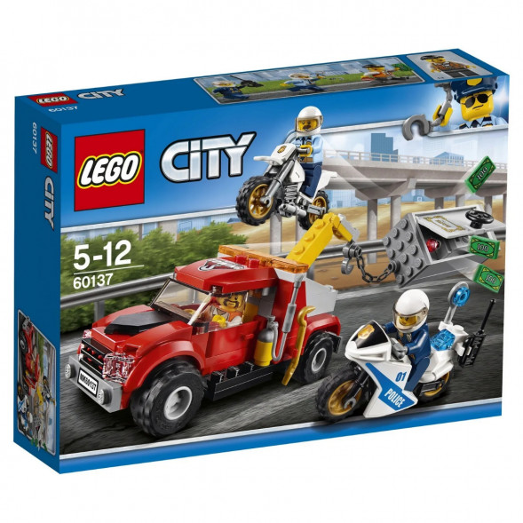 Конструктор LEGO City Police 60137 Побег на буксировщике в Барнауле