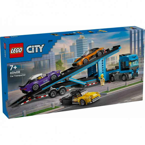 Конструктор LEGO City 60408 Грузовик-автовоз со спортивными автомобилями в Барнауле