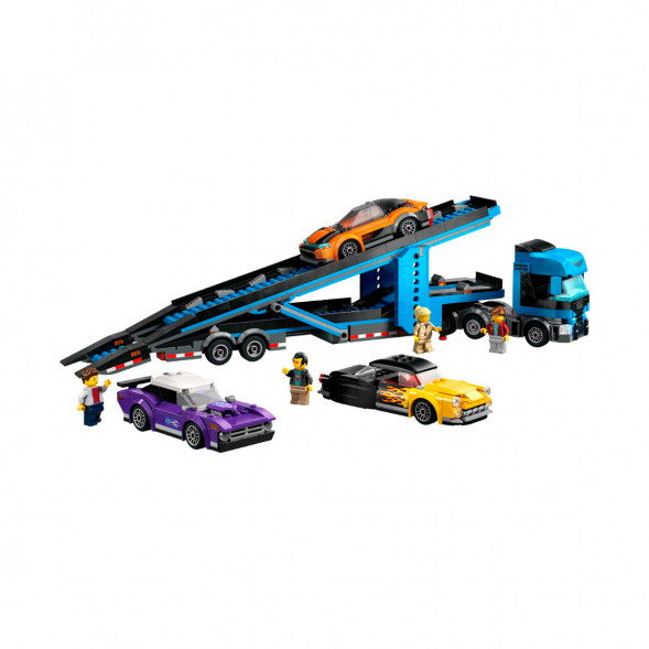 Конструктор LEGO City 60408 Грузовик-автовоз со спортивными автомобилями в Барнауле