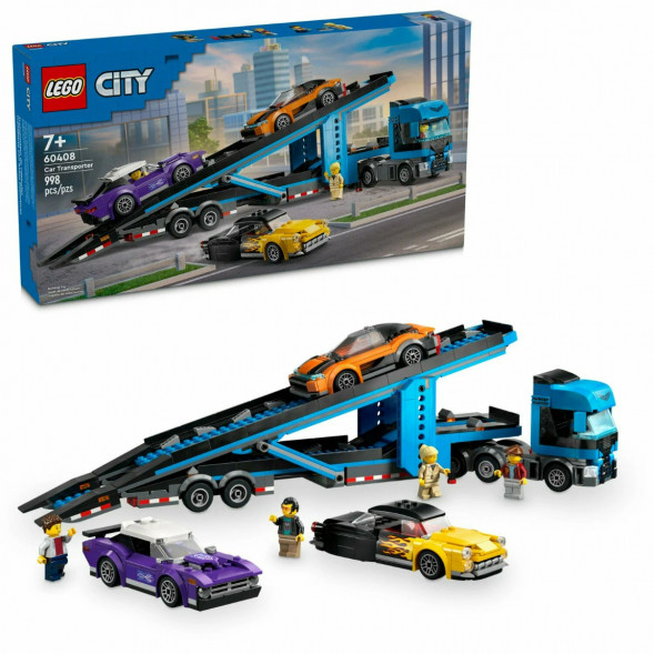 Конструктор LEGO City 60408 Грузовик-автовоз со спортивными автомобилями в Барнауле