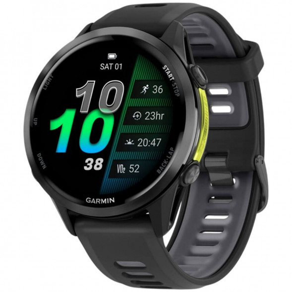 Умные часы Garmin Forerunner 970 Carbon Gray DLC Titanium ремешок Black/Translucent Whitestone 010-02969-10 в Барнауле