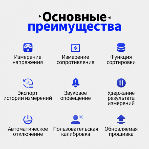 Тестер внутреннего сопротивления АКБ Fnirsi HRM-10 в Барнауле