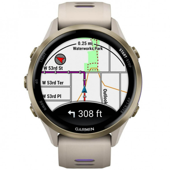 Умные часы Garmin Forerunner 970 Soft Gold Titanium/French Gray Translucent Indigo Band 010-02969-12 в Барнауле