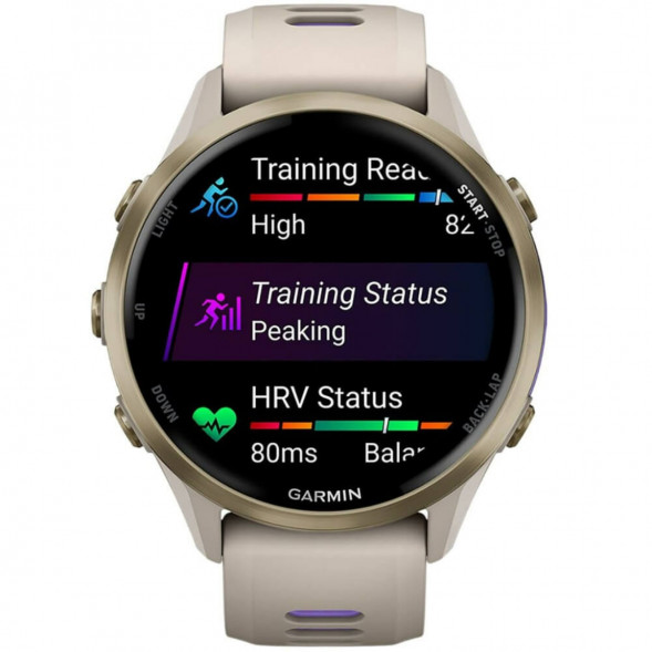 Умные часы Garmin Forerunner 970 Soft Gold Titanium/French Gray Translucent Indigo Band 010-02969-12 в Барнауле
