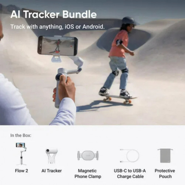 Стабилизатор Insta360 Flow 2 AI Tracker Bundle, Stone Gray в Барнауле