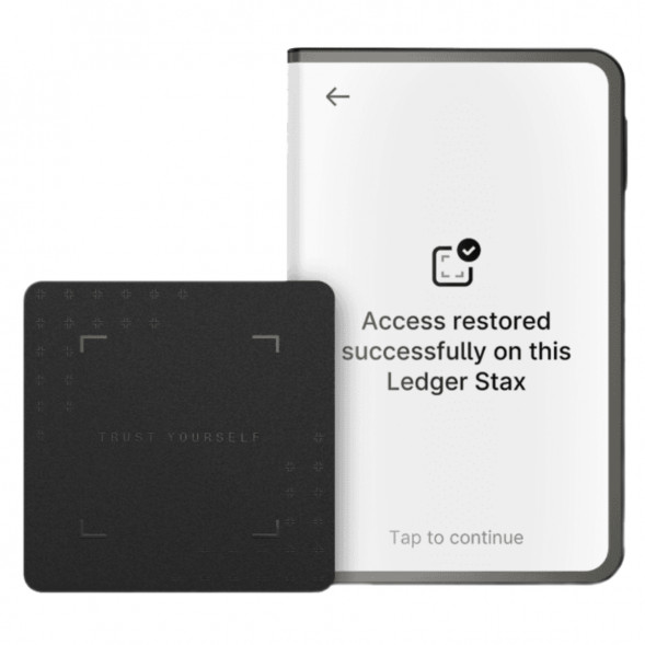 Аппаратный холодный криптокошелек Ledger Stax c чехлом Magnet Shell Black + Recovery Key в Барнауле