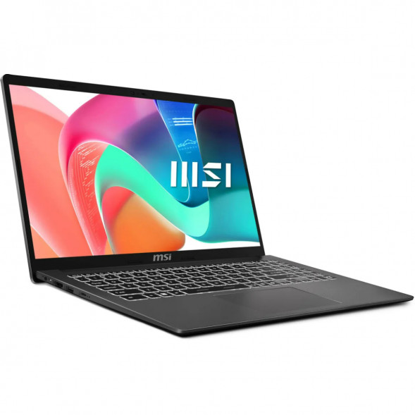 Ноутбук MSI Modern 15 F1MXG-1281RU (15.6&amp;quot;, IPS, Intel Core 5 120U, 10 ядер, 16 ГБ DDR5, SSD 512 ГБ, Intel Iris Xe Graphics, Windows 11), чёрный в Барнауле