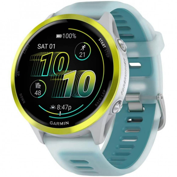 Умные часы Garmin Forerunner 570 47 мм Amp Yellow Aluminium/Translucent Whitestone/Turquoise 010-02971-01 в Барнауле