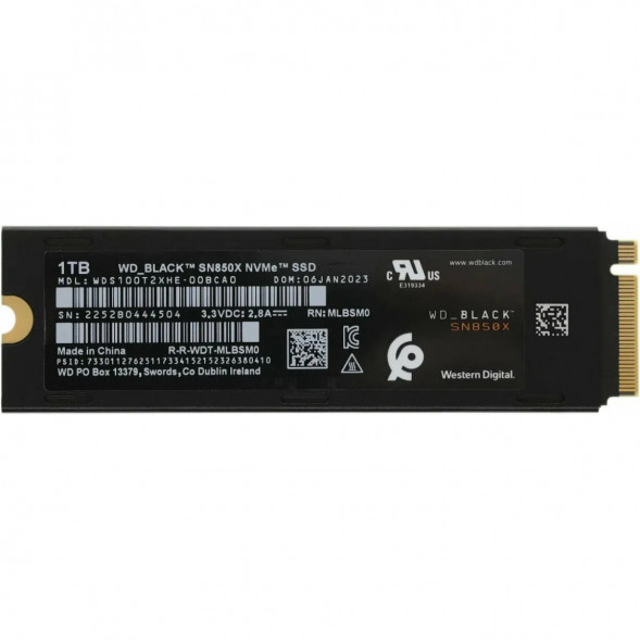 SSD накопитель Western Digital WD Black SN850X NVMe, 1TB (WDS100T2XHE) в Барнауле