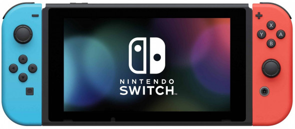Игровая приставка Nintendo Switch rev.2 32 ГБ, красный/синий в Барнауле
