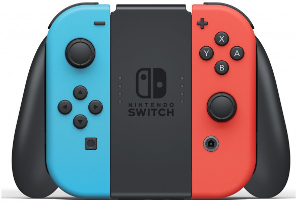 Игровая приставка Nintendo Switch rev.2 32 ГБ, красный/синий в Барнауле