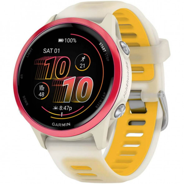 Умные часы Garmin Forerunner 570 42 мм Raspberry Aluminium/Translucent Bone/Mango 010-02970-02 в Барнауле