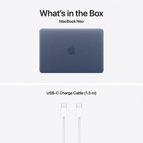 Ноутбук Apple MacBook Neo MHFF4 (A18 Pro 5-Core GPU, 8/256GB), Синий/Indigo в Барнауле