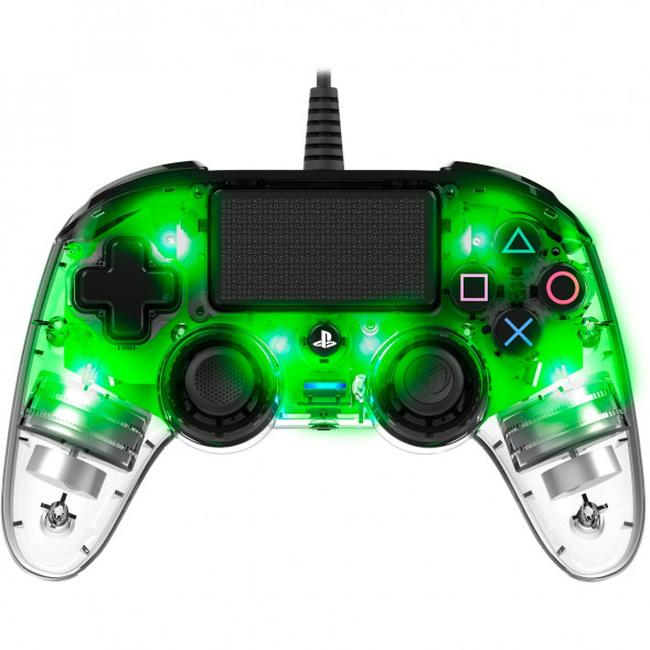 Геймпад проводной Nacon Illuminated Compact PS4, зеленый в Барнауле