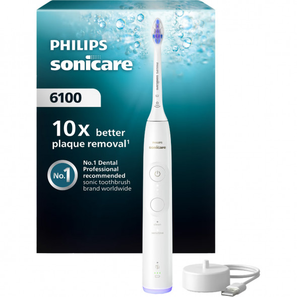 Электрическая зубная щётка Philips Sonicare 6100 HX7400/01, белый в Барнауле