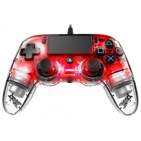 Геймпад проводной Nacon Illuminated Compact PS4, красный в Барнауле