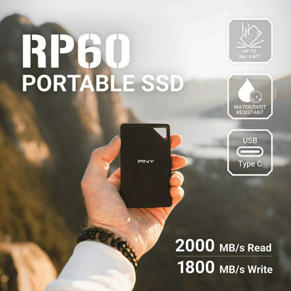 Внешний диск SSD PNY RP60 (PSDOGS3060-1TB-RB), 1TB в Барнауле