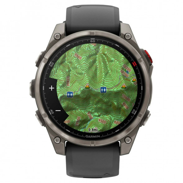 Умные часы Garmin Fenix 8 PRO, 51 мм, AMOLED, Sapphire, Titanium with Graphite/Black Silicone Band 010-03199-10 в Барнауле