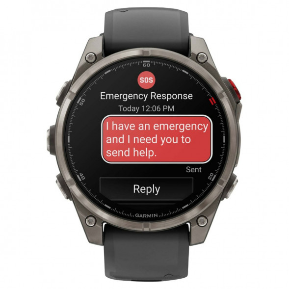 Умные часы Garmin Fenix 8 PRO, 51 мм, AMOLED, Sapphire, Titanium with Graphite/Black Silicone Band 010-03199-10 в Барнауле