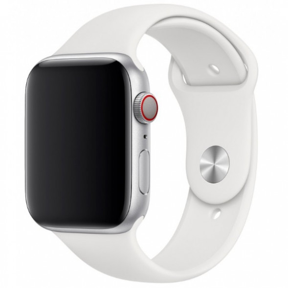 Ремешок для Apple Watch 40mm White Sport Band (MTP52ZM/A), белый в Барнауле