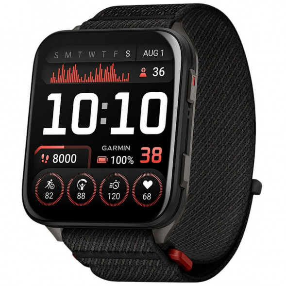 Умные часы Garmin Venu X1 Black с чёрным нейлоновым ремешком ComfortFit 010-02980-02 в Барнауле