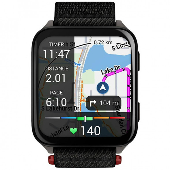 Умные часы Garmin Venu X1 Black с чёрным нейлоновым ремешком ComfortFit 010-02980-02 в Барнауле