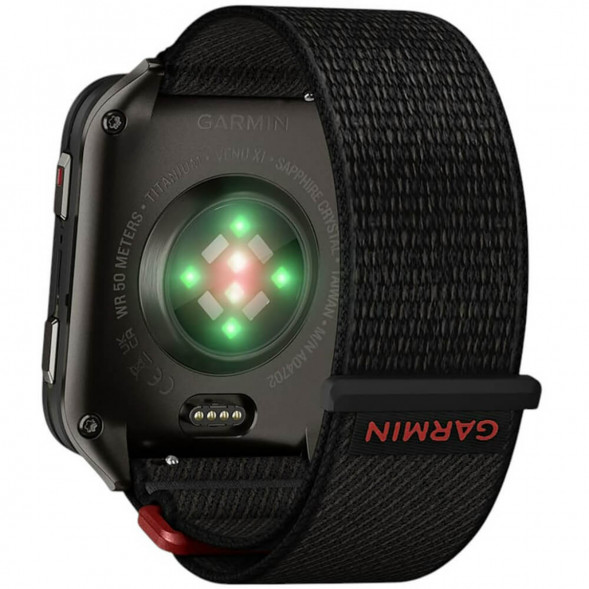 Умные часы Garmin Venu X1 Black с чёрным нейлоновым ремешком ComfortFit 010-02980-02 в Барнауле