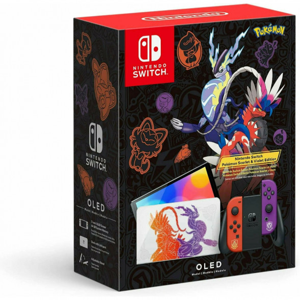 Игровая приставка Nintendo Switch OLED 64 ГБ, Pokemon Scarlet &amp;amp; Violet Edition в Барнауле