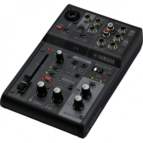 Микшер для стриминга Yamaha AG03MK2 LSPK Live Stream Black с аксессуарами в Барнауле